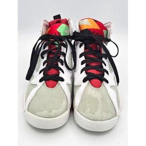Nike Air Jordan 7 Retro Men's Mid Top Lace-Up Leather Sneakers Colorblock